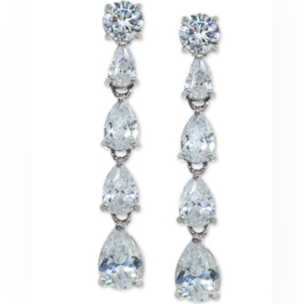 NWT Giani Bernini Cubic Zirconia Drop Earrings in Sterling Silver